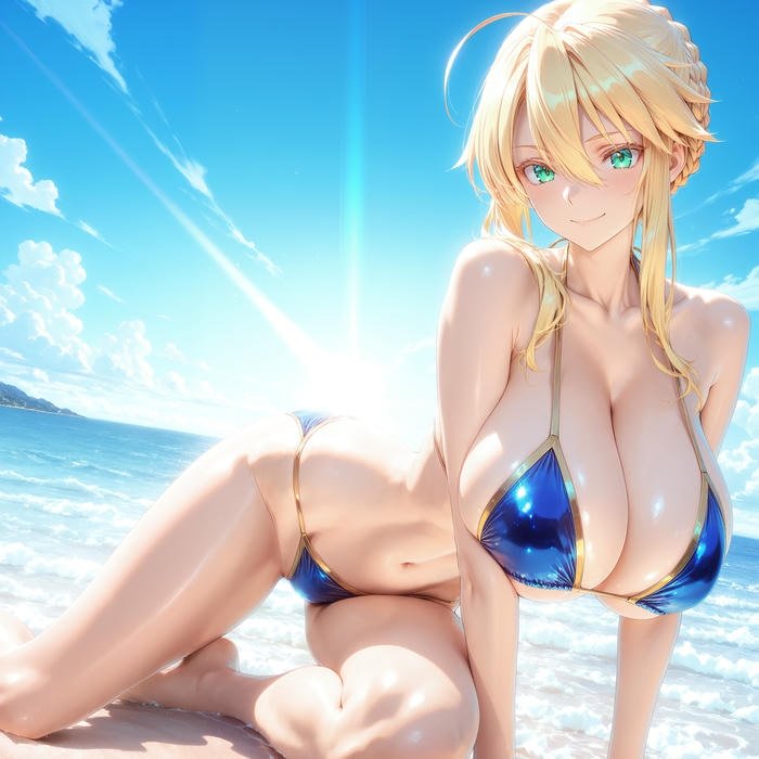 gái xinh anime bikini tạo dáng