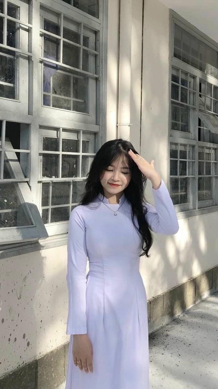 gái xinh mặc áo dài
