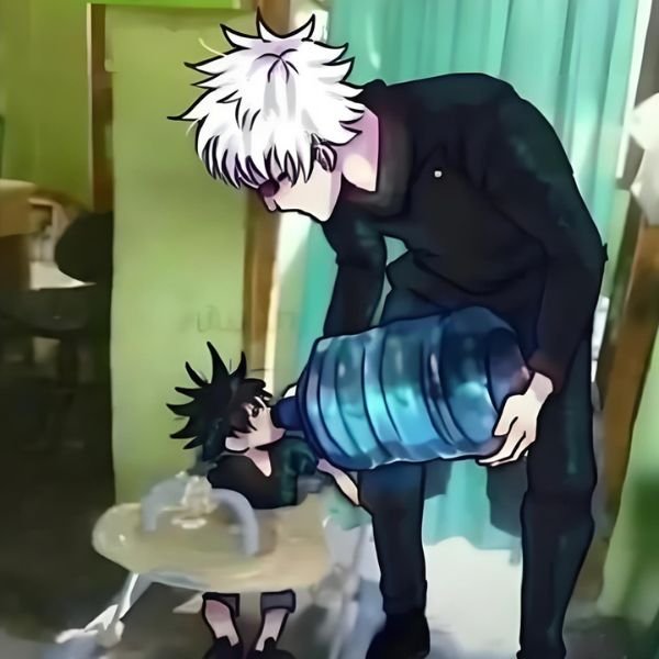 gojo meme uống nước