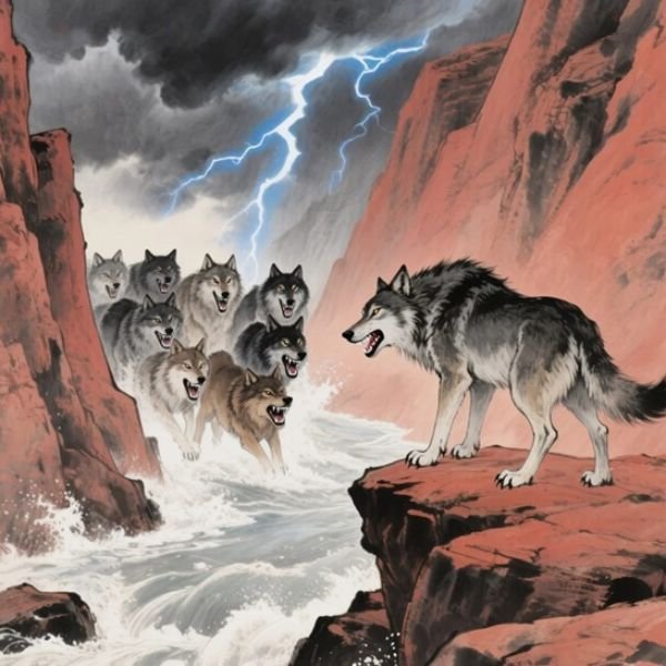 meme sói cô độc đầu đàn