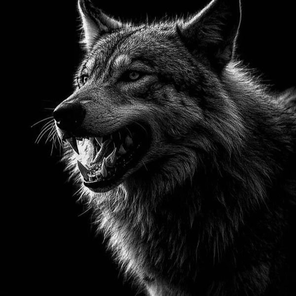 meme sói cô độc đen