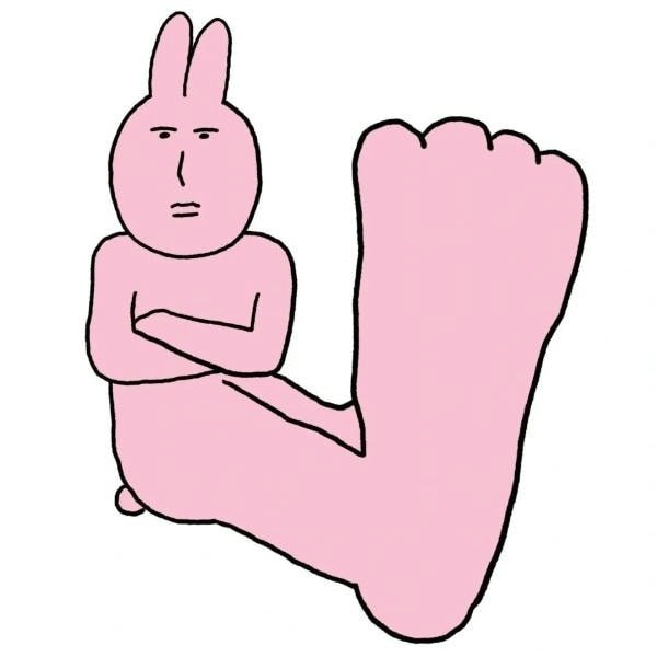 meme thỏ hồng bựa nhân