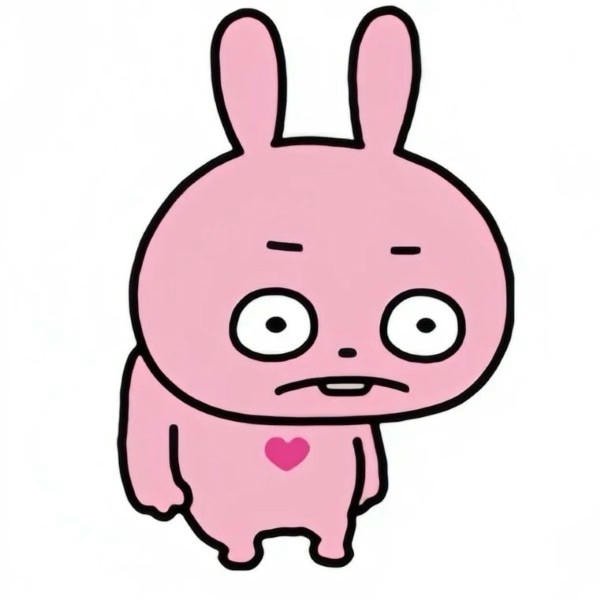 meme thỏ hồng buồn