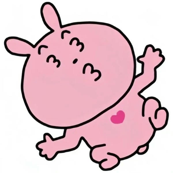 meme thỏ hồng đang iu