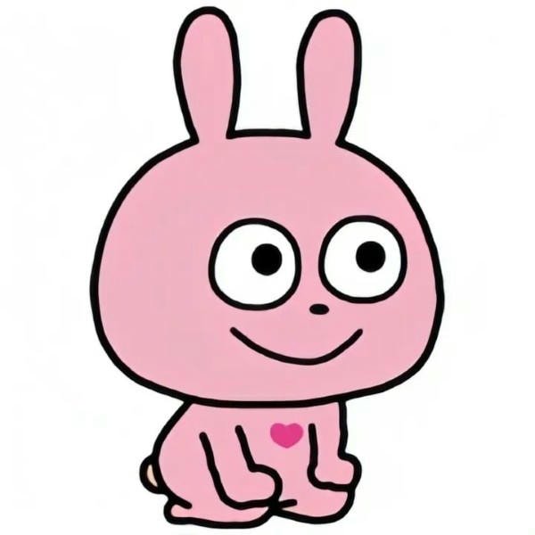 meme thỏ hồng mắt to