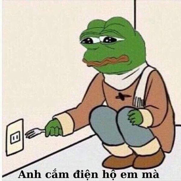 pepe meme cắm điện