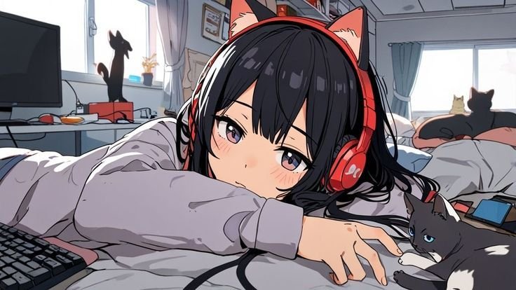 Ảnh anime chill ánh đèn