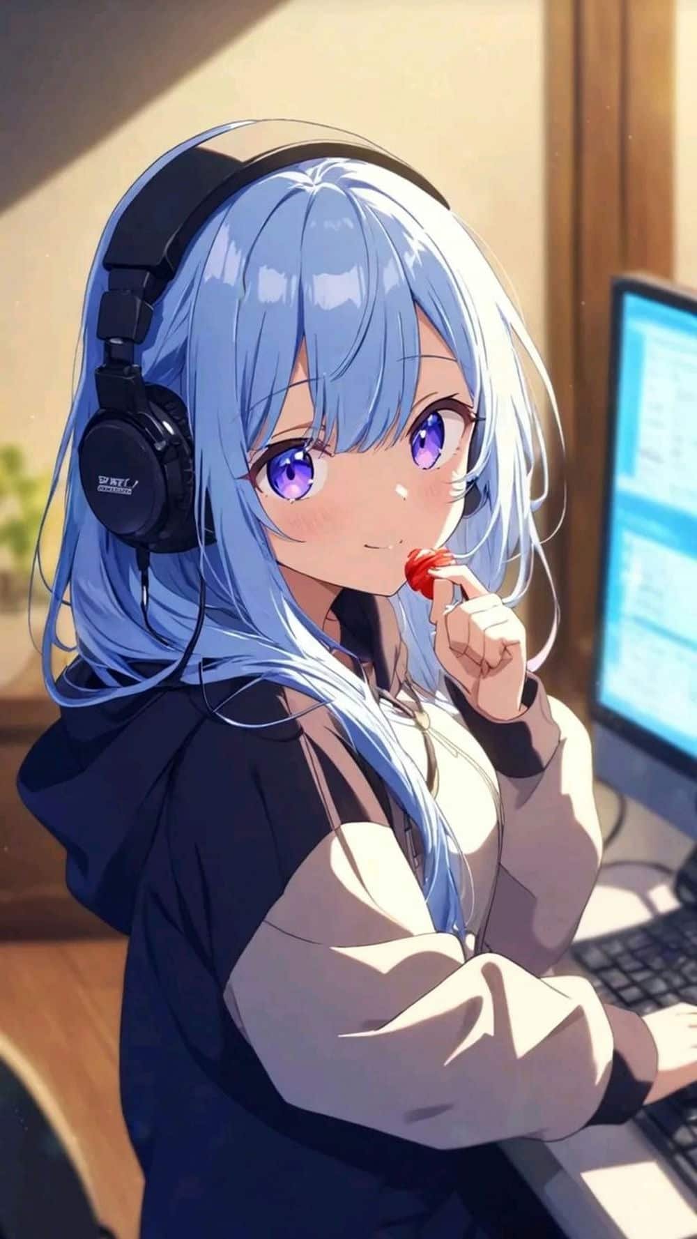 Ảnh anime chill bên cửa