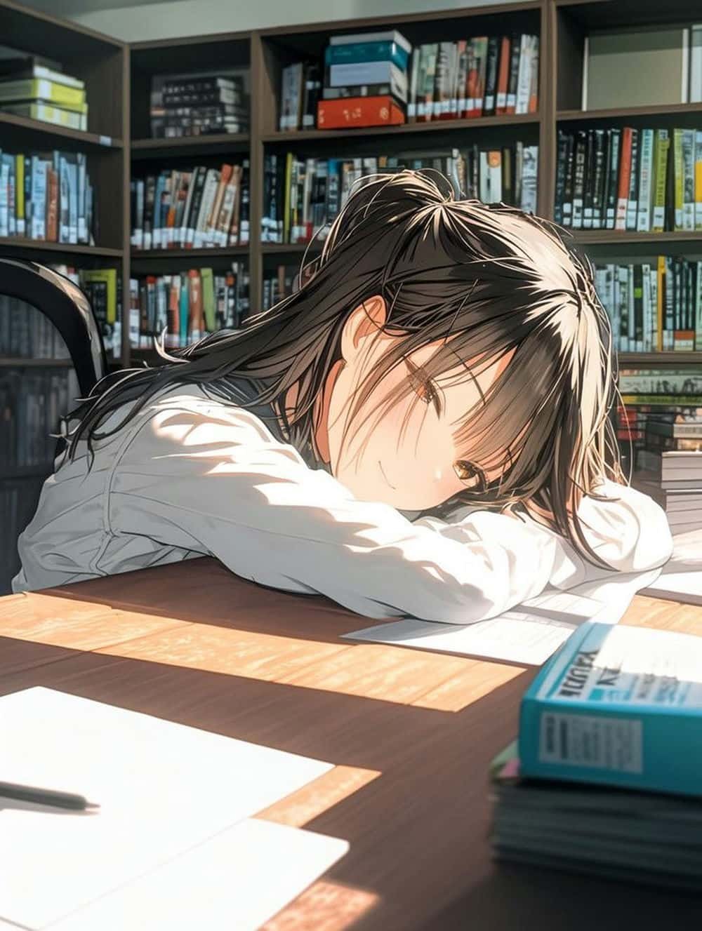 Ảnh anime nữ học sinh rạng rỡ