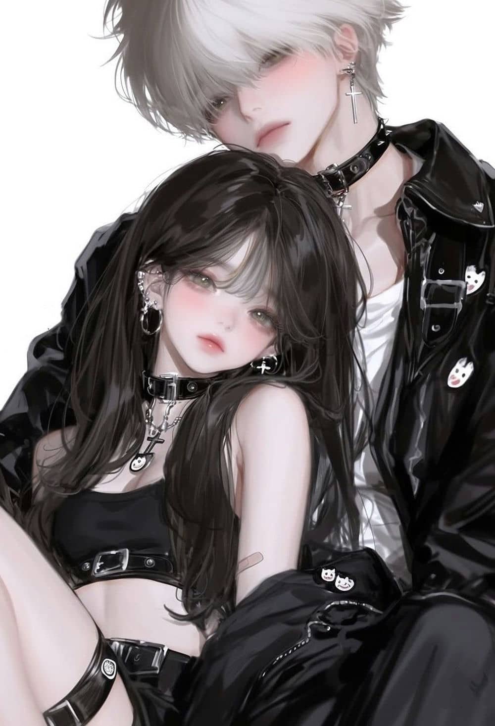 Cặp đôi anime dạo phố buổi tối