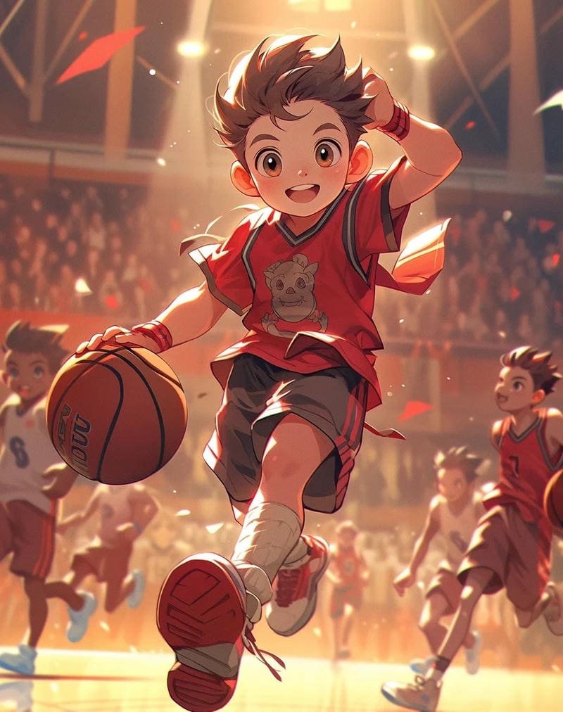 ảnh anime bóng rổ đam mê