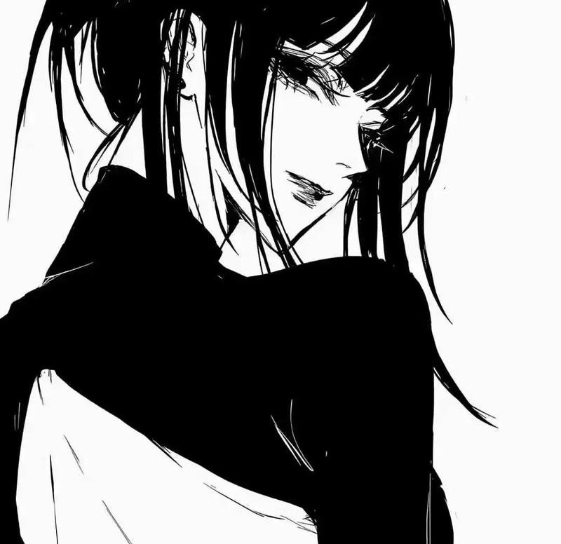 ảnh anime đen trắng cảm xúc