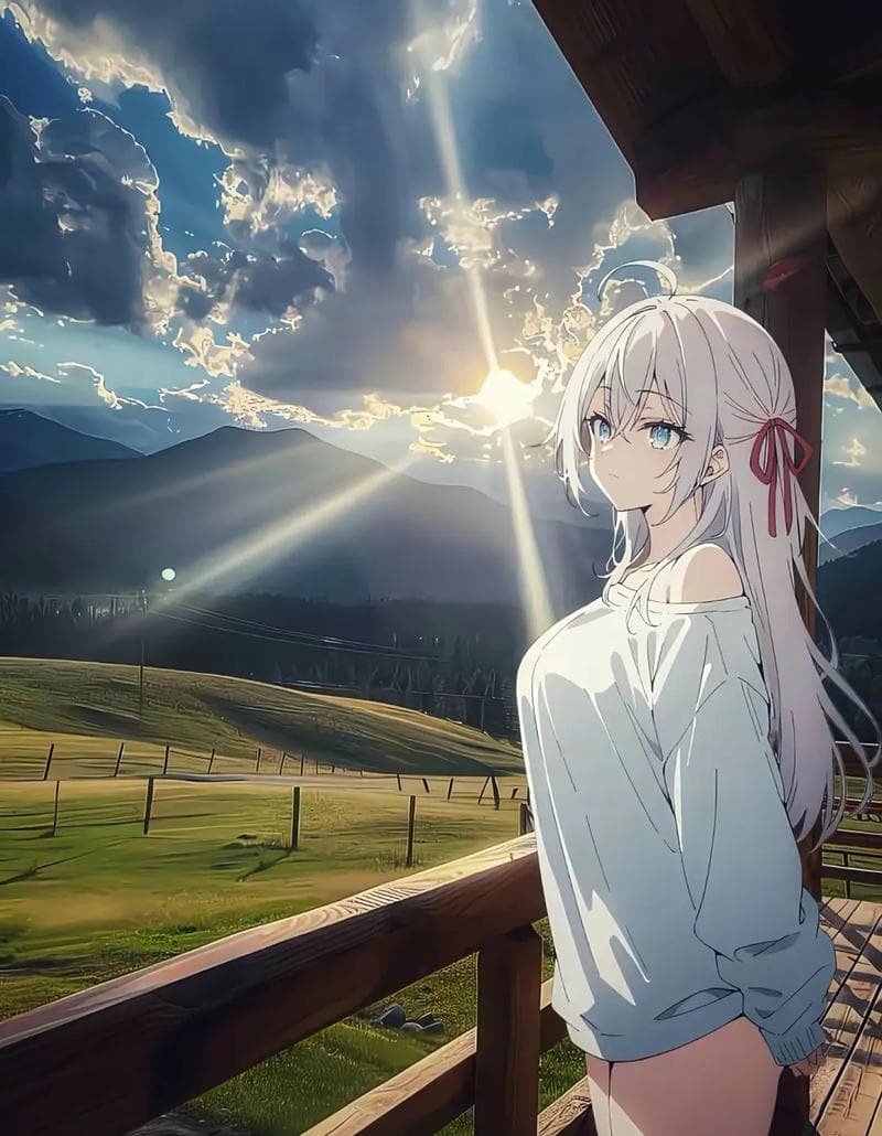 ảnh anime gái xinh học sinh