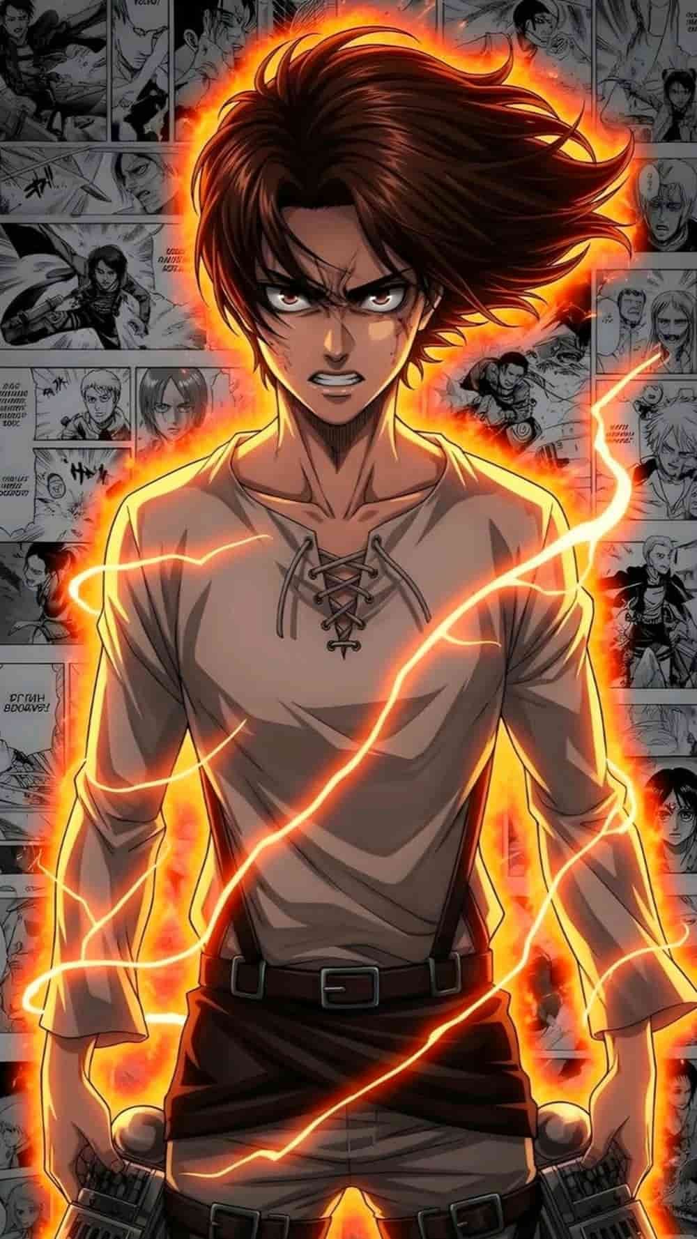 ảnh eren yeager cầm kiếm