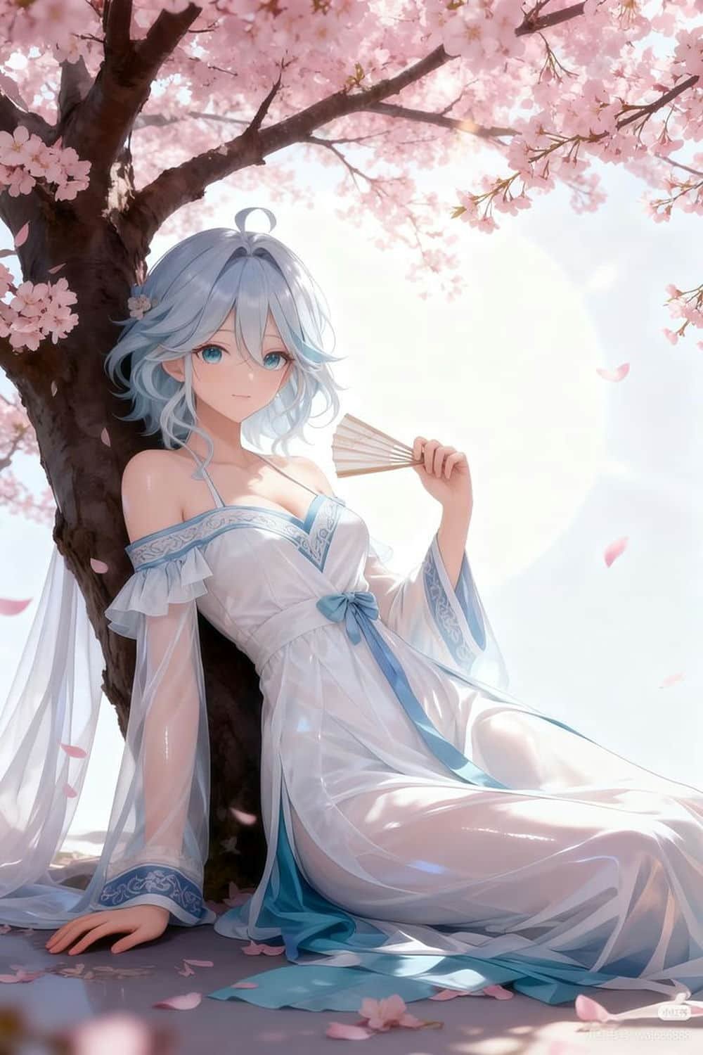 ảnh furina nhìn sang trái