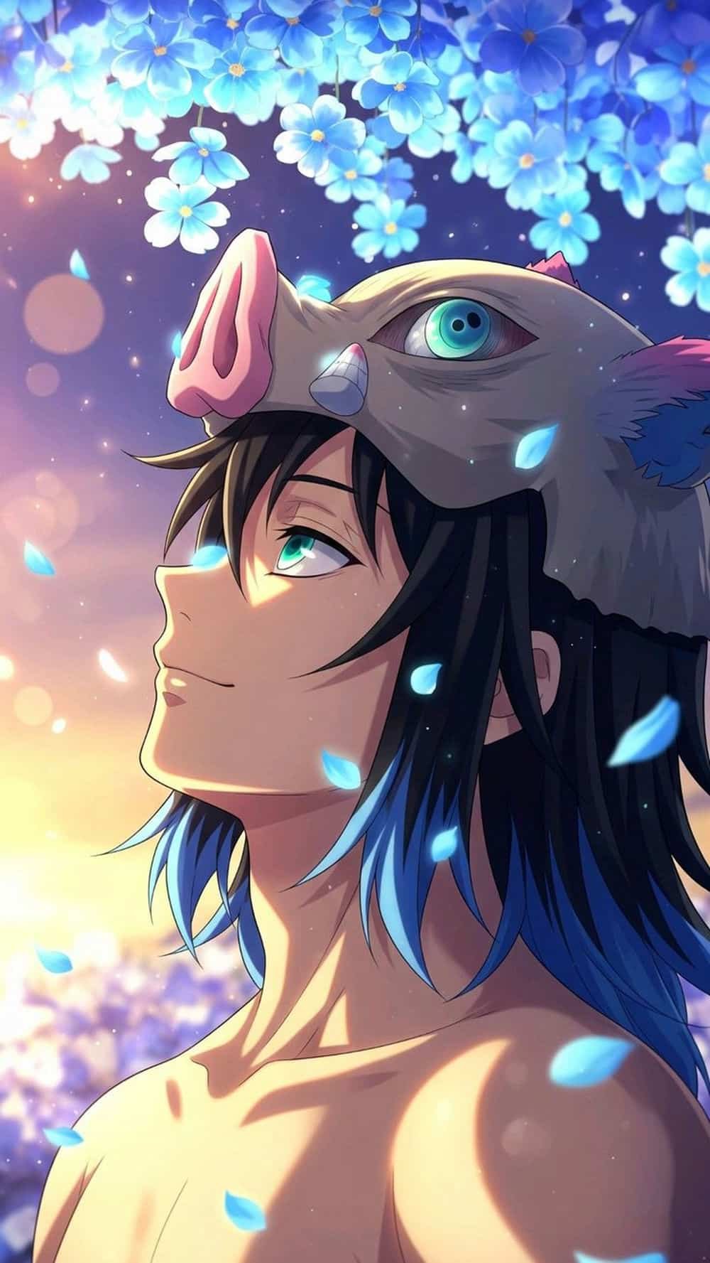 ảnh inosuke cầm hai kiếm