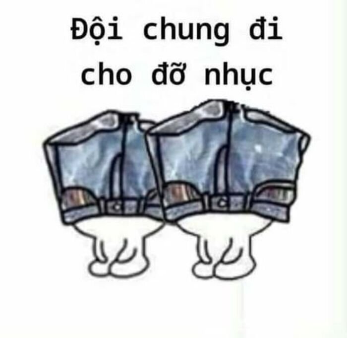 meme đội quần biểu cảm ngại