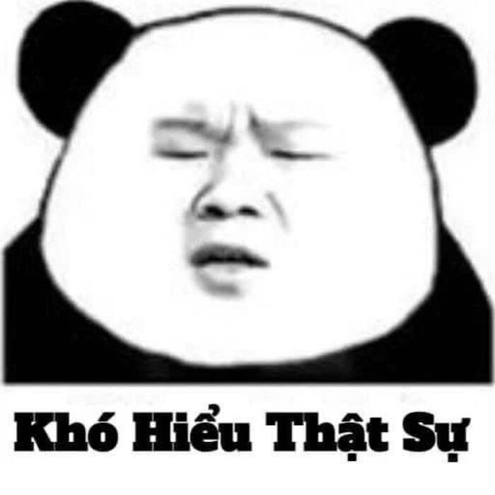 meme gấu trúc biểu cảm buồn cười