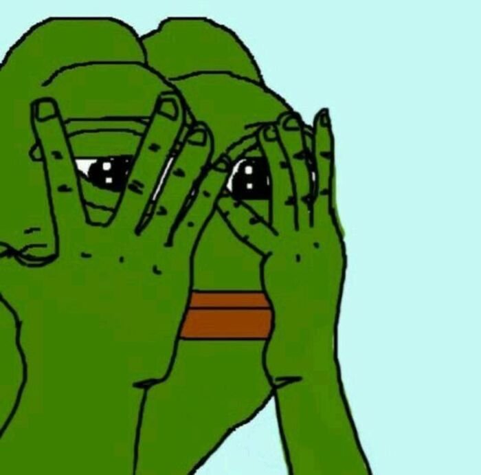 meme ngại ếch xanh