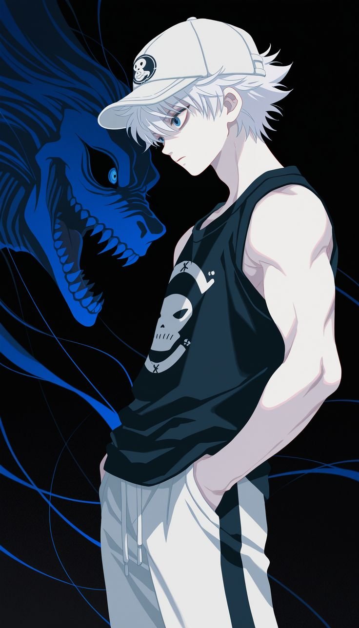 Ảnh killua tạo dáng chiến.