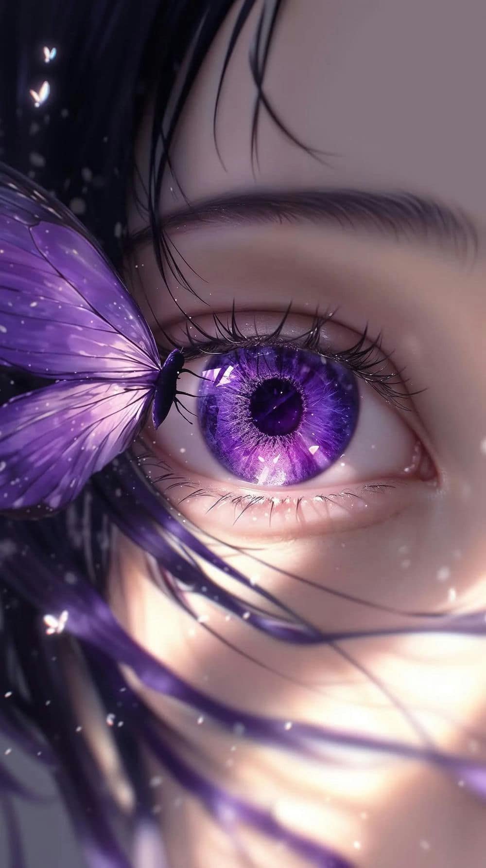 Ảnh mắt anime rực sáng