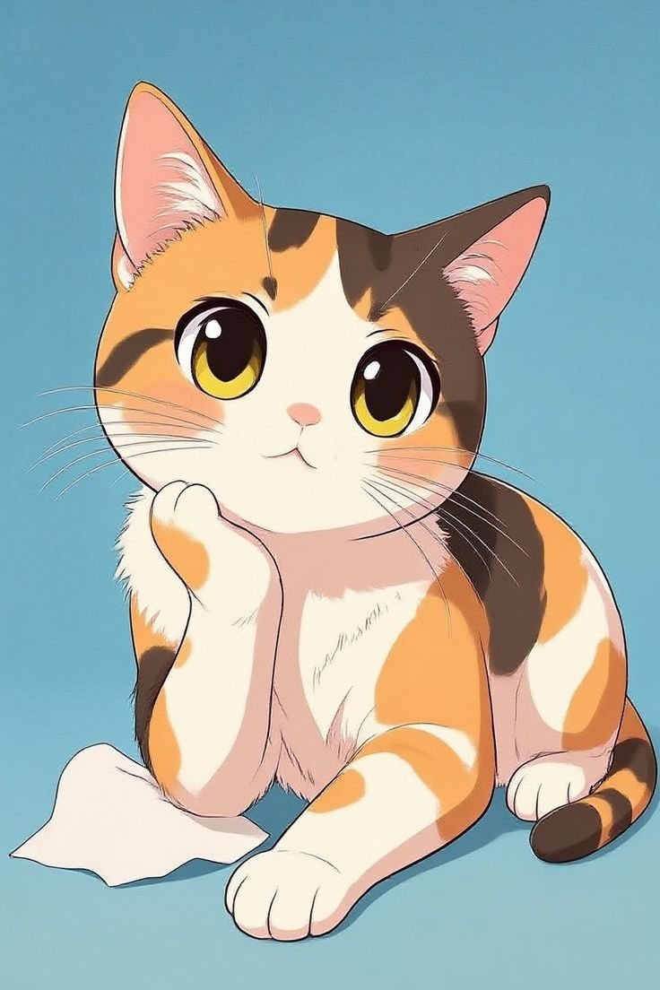 Ảnh mèo anime rất xinh