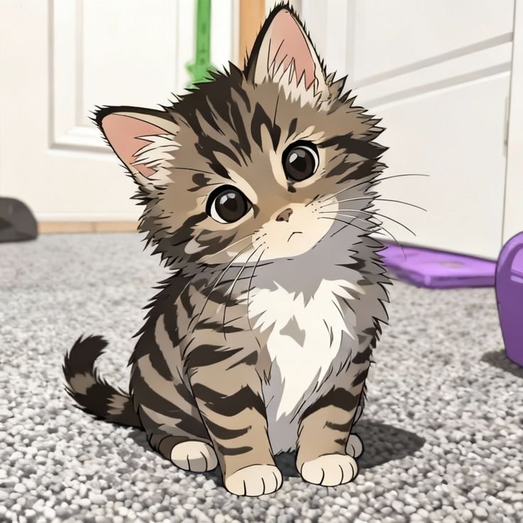 Ảnh mèo anime tạo hình