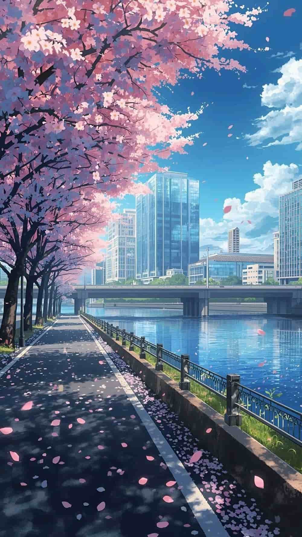 Ảnh phong cảnh anime đầy cảm xúc