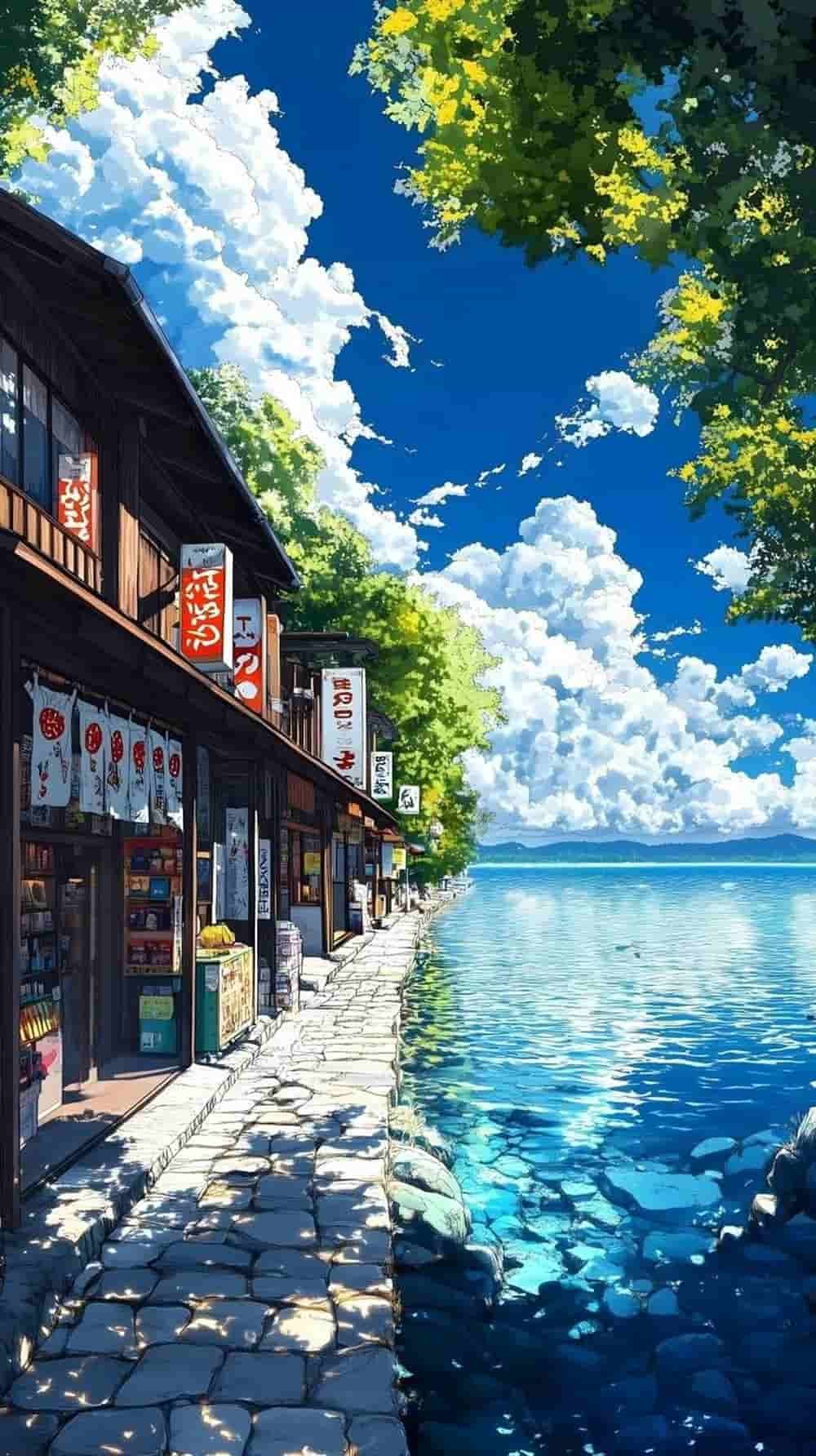 Ảnh phong cảnh anime hoàng hôn đẹp