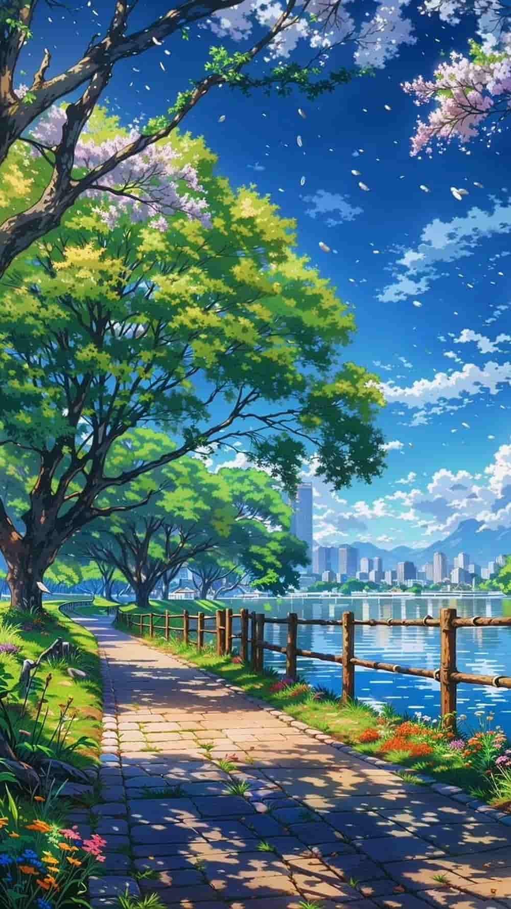 Ảnh phong cảnh anime nhẹ nhàng