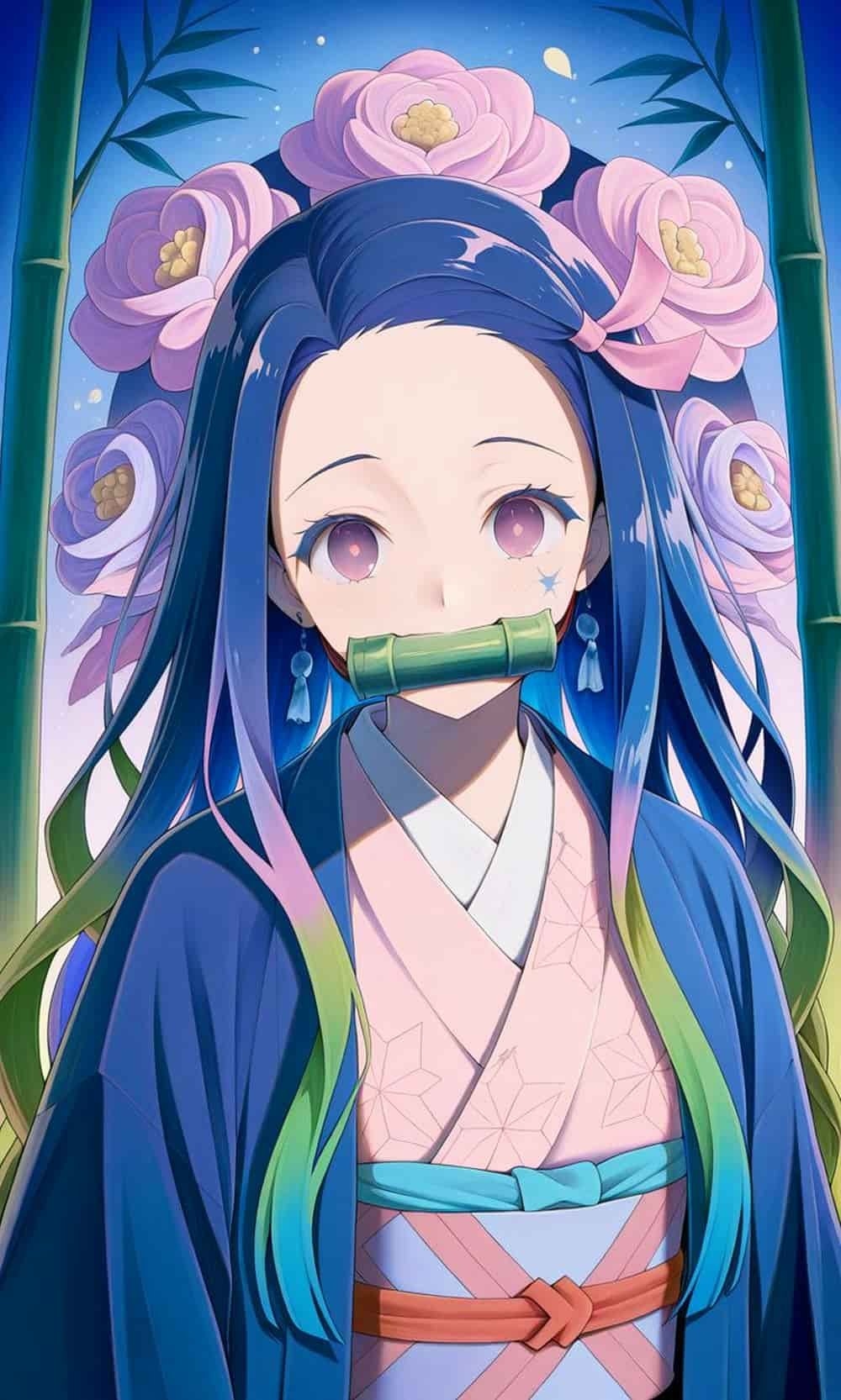 ảnh nezuko bước chạy nhanh