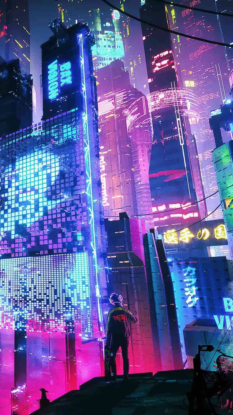 Album hình nền thành phố neon độc quyền