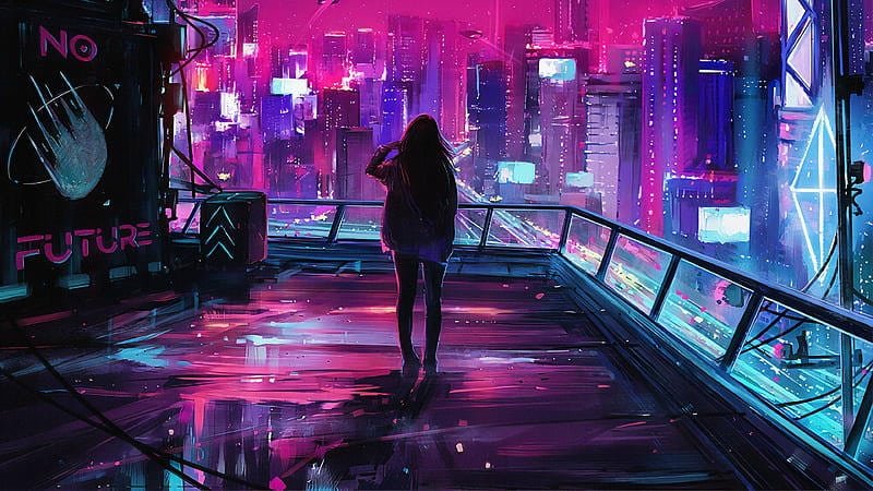 Album hình nền thành phố neon mới nhất