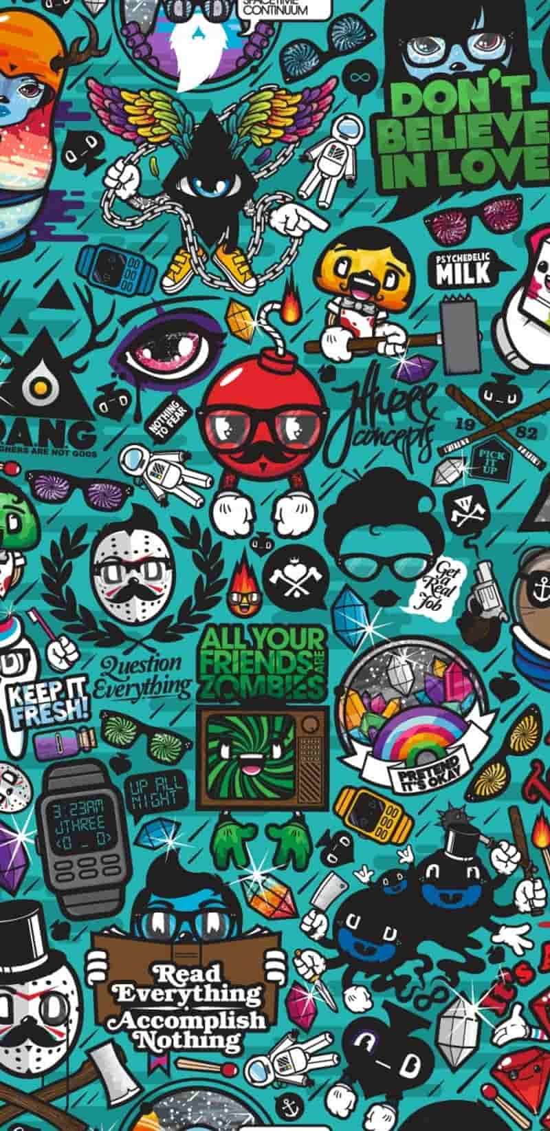 Ảnh hình nền graffiti sắc nét