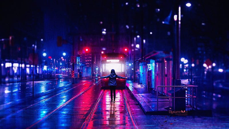 Bộ hình nền thành phố neon cuốn hút
