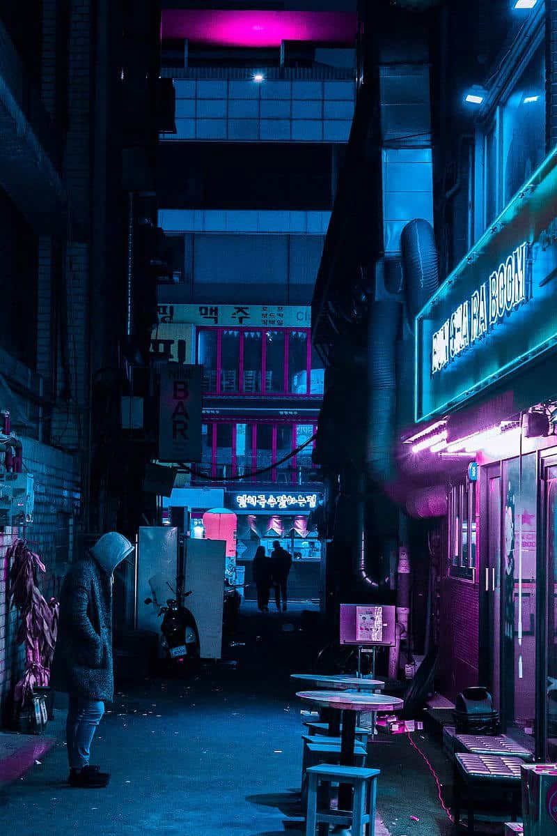 Bộ hình nền thành phố neon sắc nét nhất