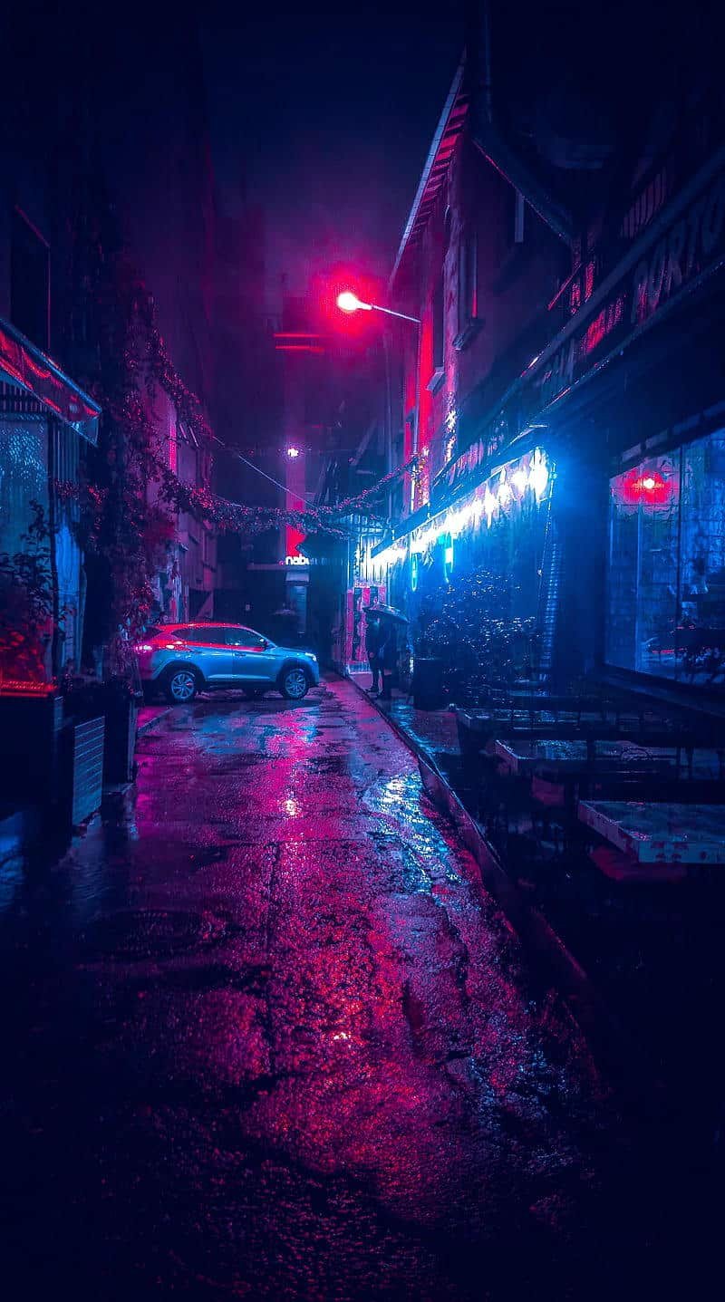 Bộ hình nền thành phố neon thu hút