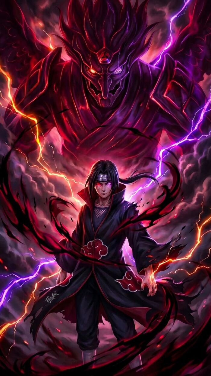 Hình nền Itachi ánh hoàng hôn