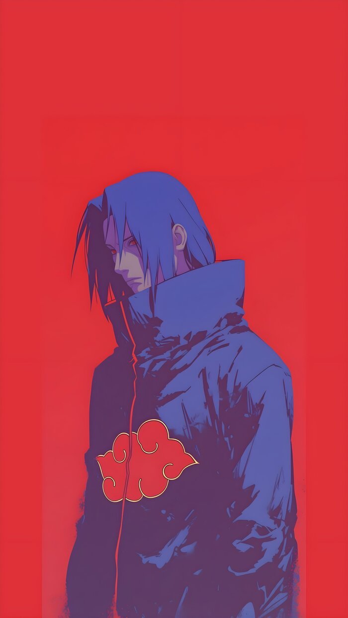 Hình nền Itachi ánh sáng đỏ đẹp