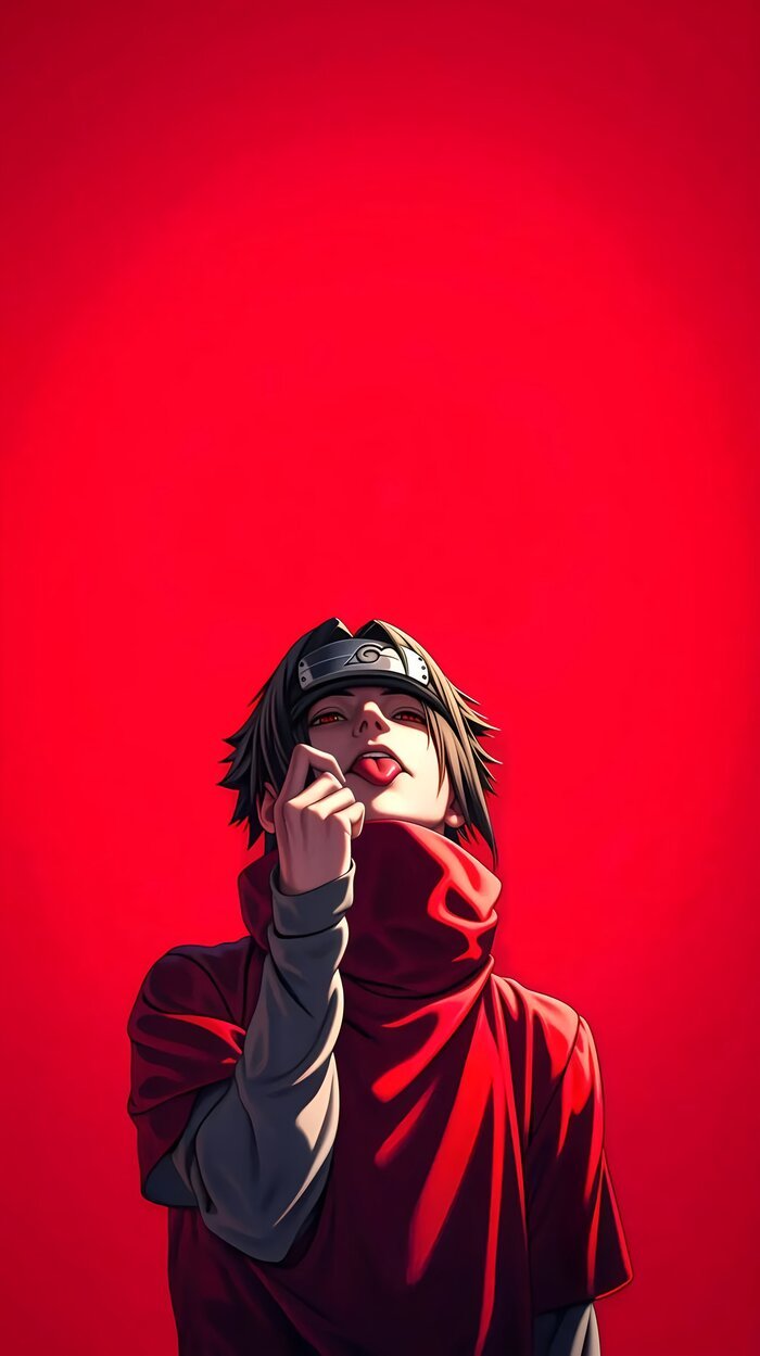 Hình nền Itachi ánh sáng đỏ