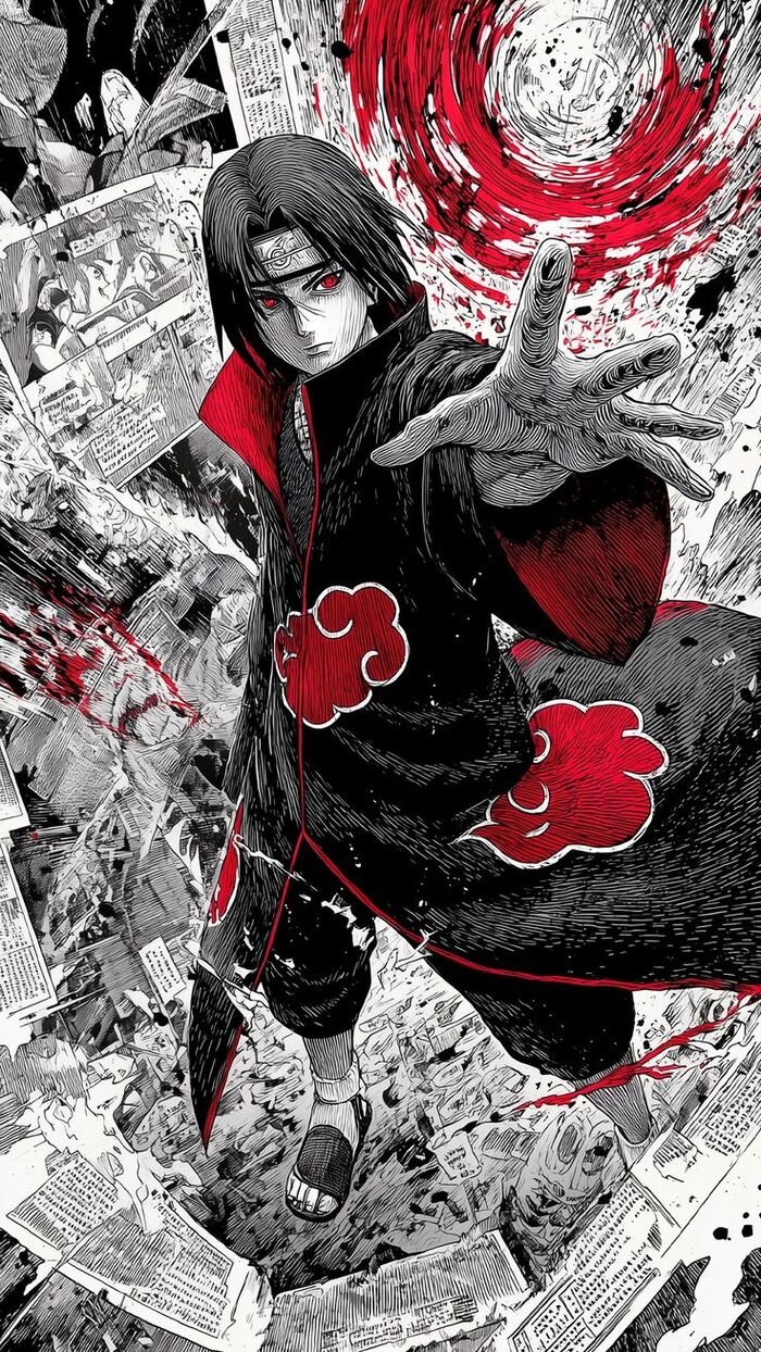 Hình nền Itachi áo choàng đen