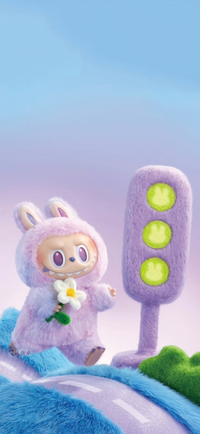 Hình nền Labubu màu pastel