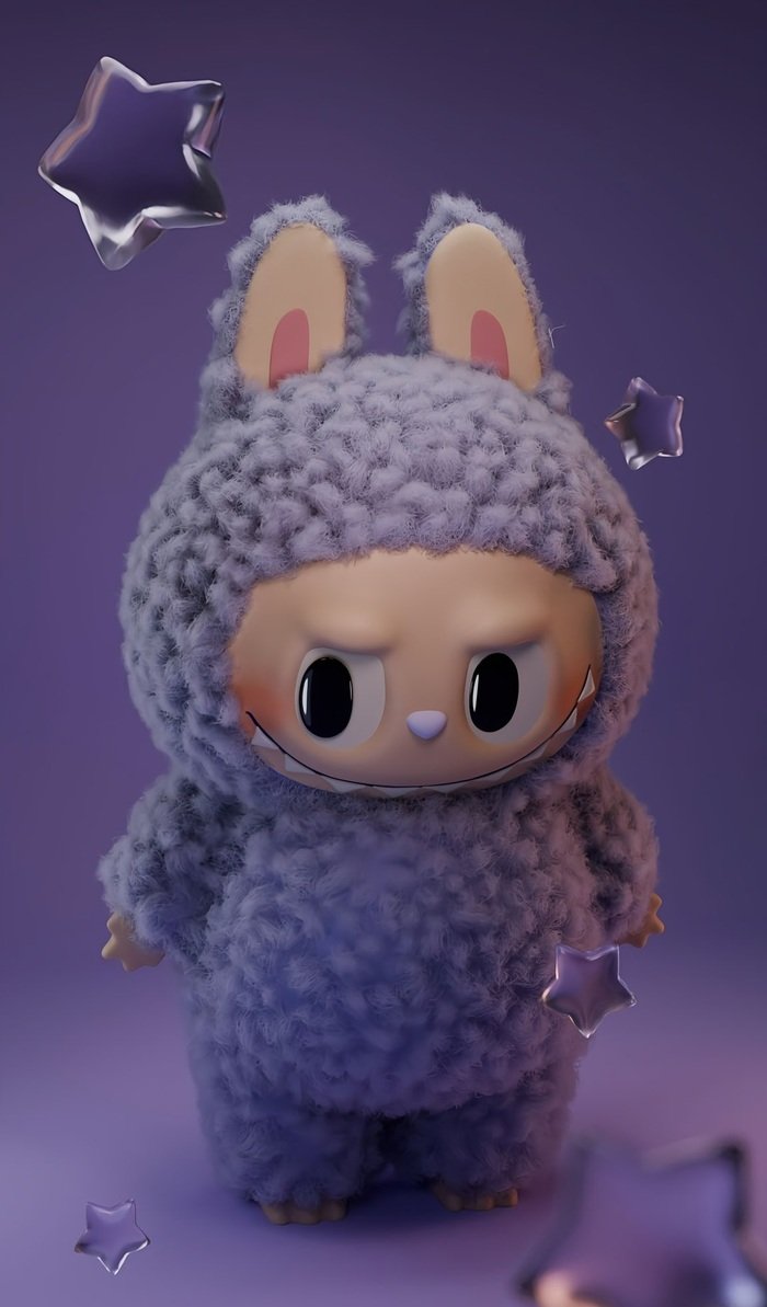 Hình nền Labubu nền tím