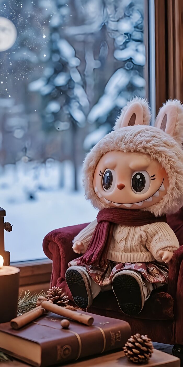 Hình nền Labubu nghệ thuật