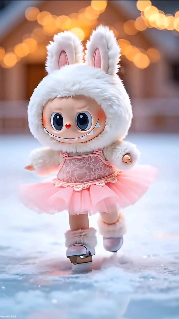 Hình nền Labubu nhìn nghiêng