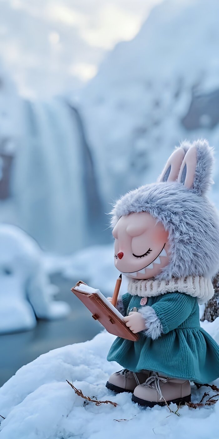 Hình nền Labubu tạo dáng dễ thương