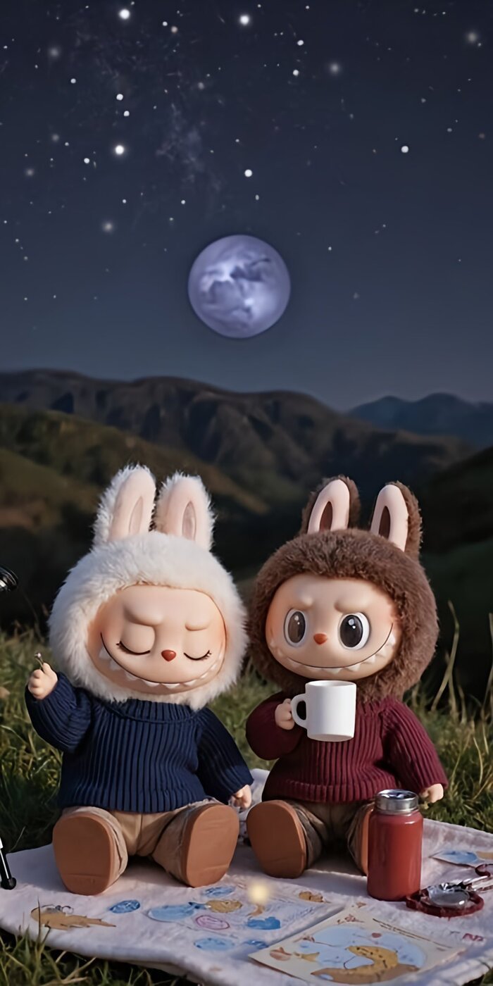 Hình nền Labubu tone nhẹ nhàng