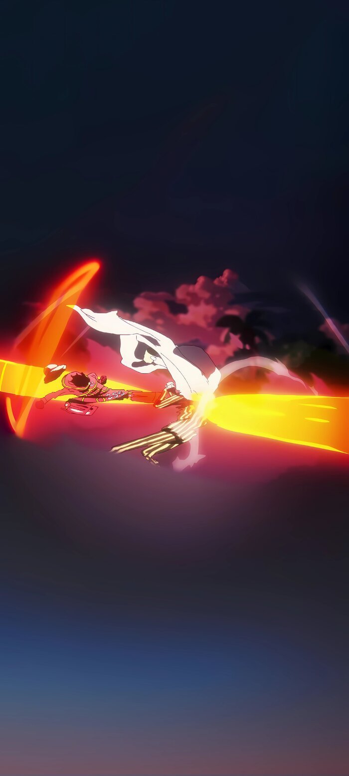 Hình nền Luffy ánh lửa