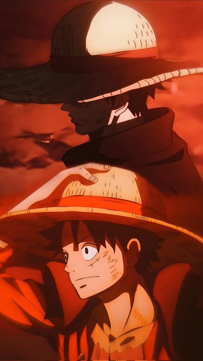 Hình nền Luffy nền đỏ