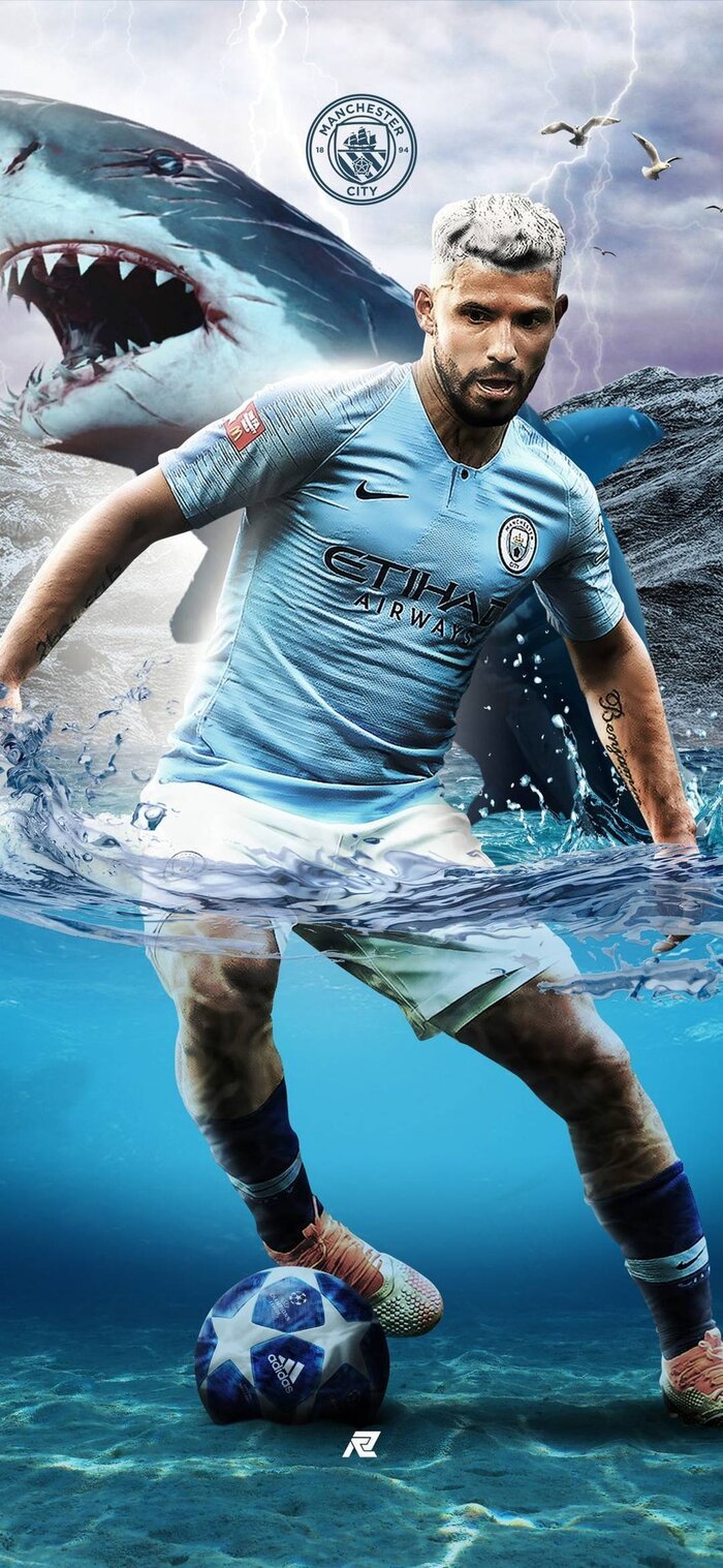 Hình nền Man City logo đơn giản hd